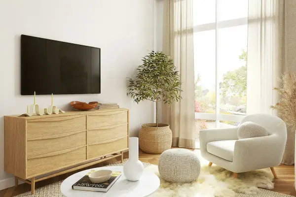 Digiturk / Tivibu / D-Smart Kurulumu – Geniş ekran televizyonlu oturma odası
